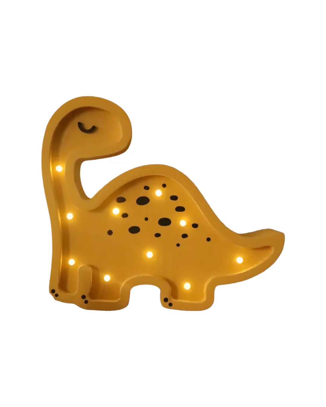 Dino | Mini Wooden Night Light for Kids (Yellow)