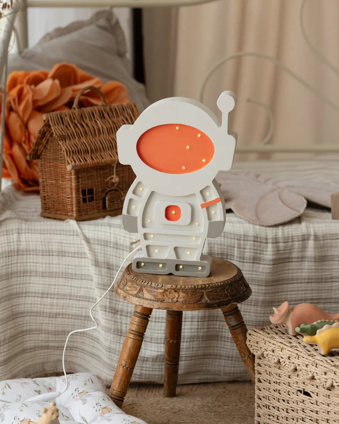 Astronaut | Wooden LED Night Light (Grey)