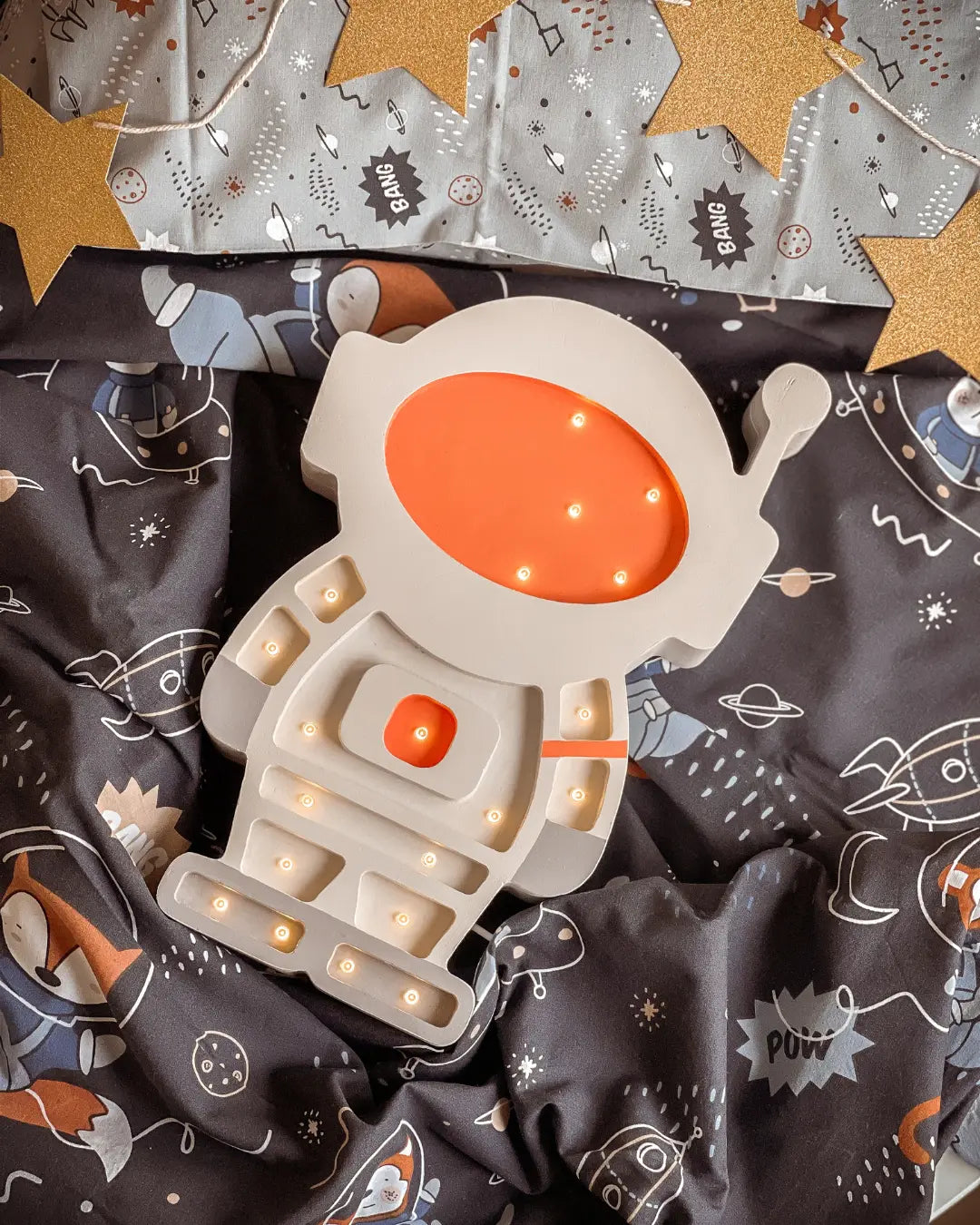 Astronaut | Wooden LED Night Light (Grey)