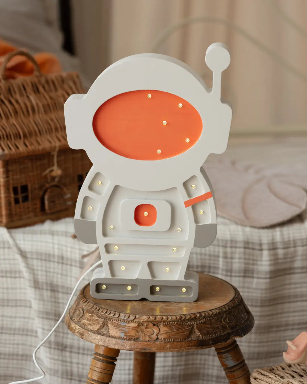 Astronaut | Wooden LED Night Light (Grey)