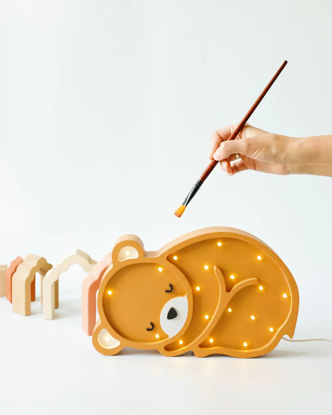 Bear | Wooden LED Night Light (Light Brown)
