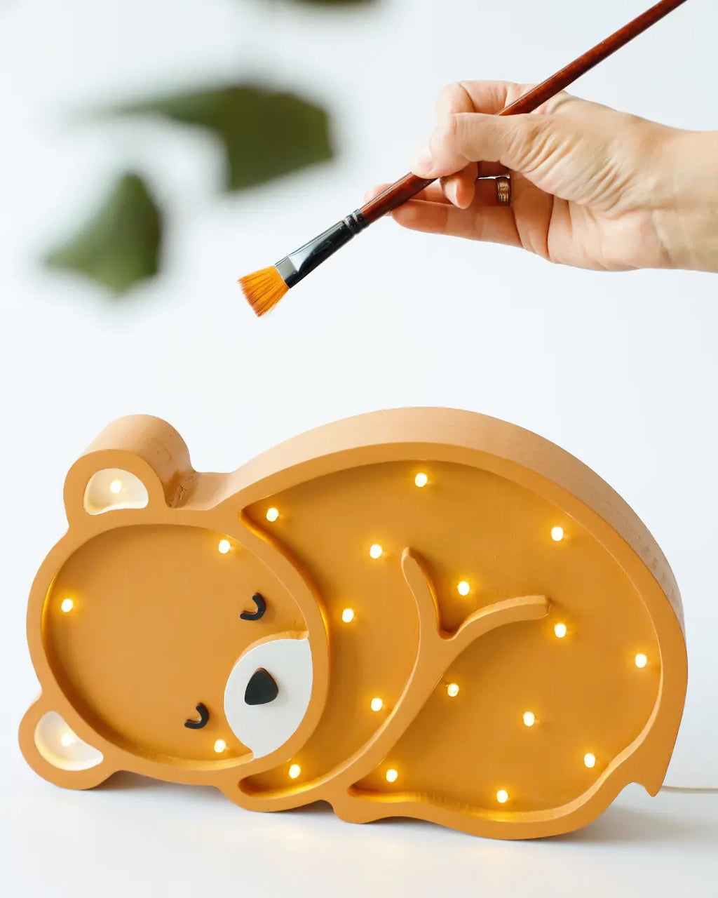 Bear | Wooden LED Night Light (Light Brown)