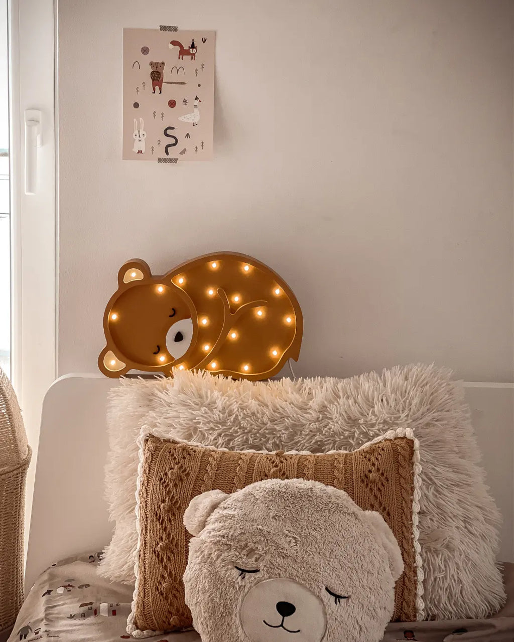 Bear | Wooden LED Night Light (Light Brown)