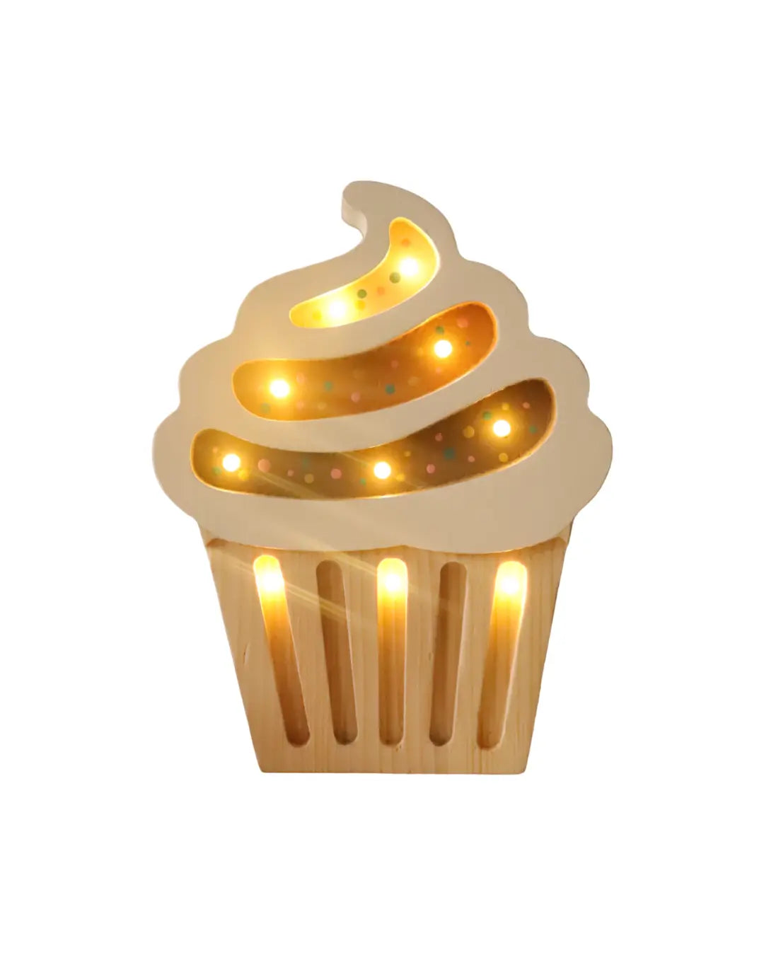 Cupcake | Mini Wooden Night Light for Kids