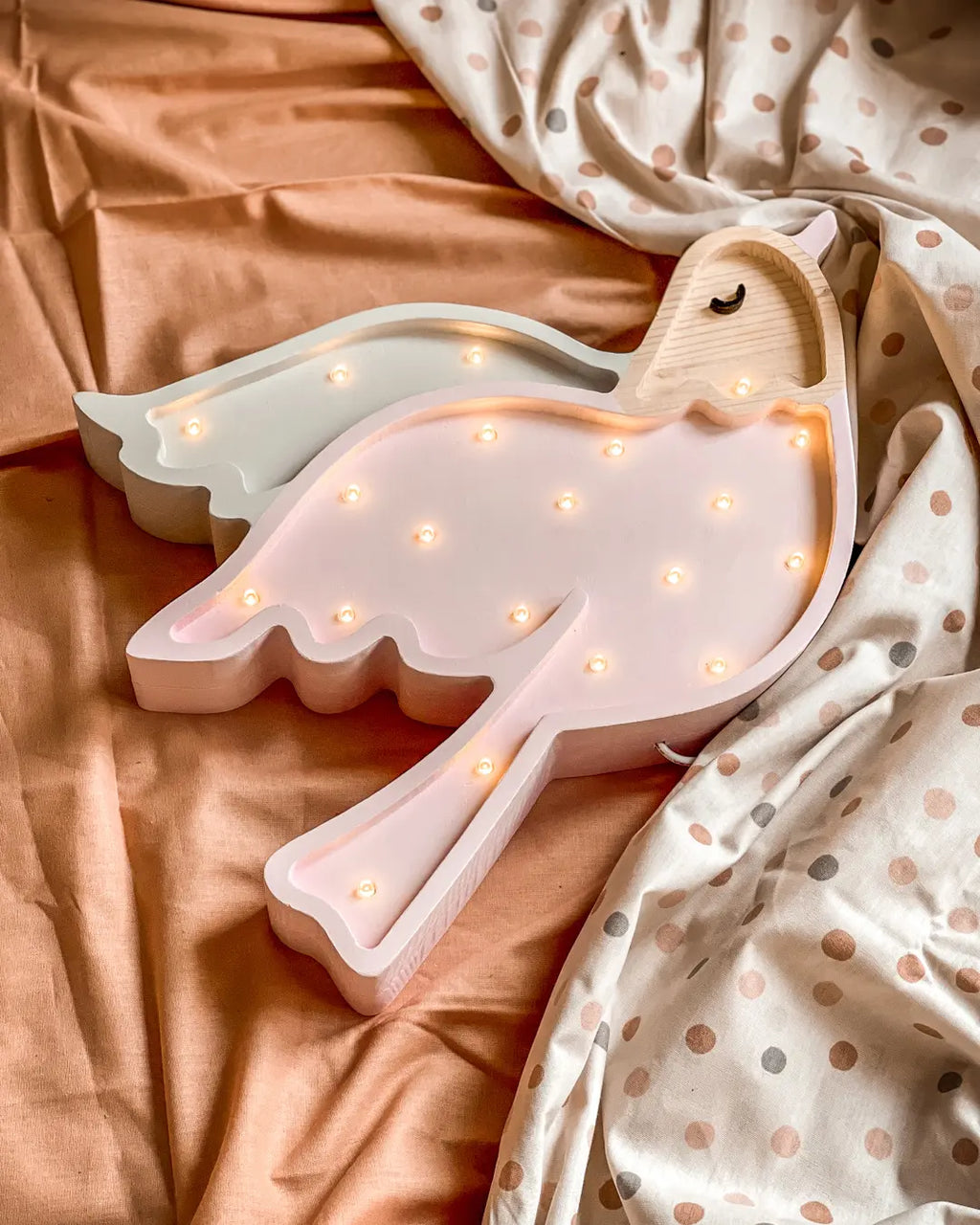 Dove | Wooden LED Night Light (Pink)