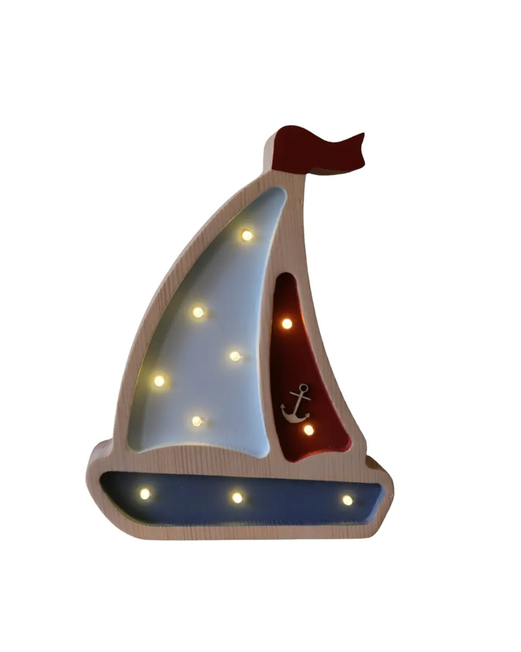 Jadrnica | Mini lesena nočna lučka za otroke (modra)