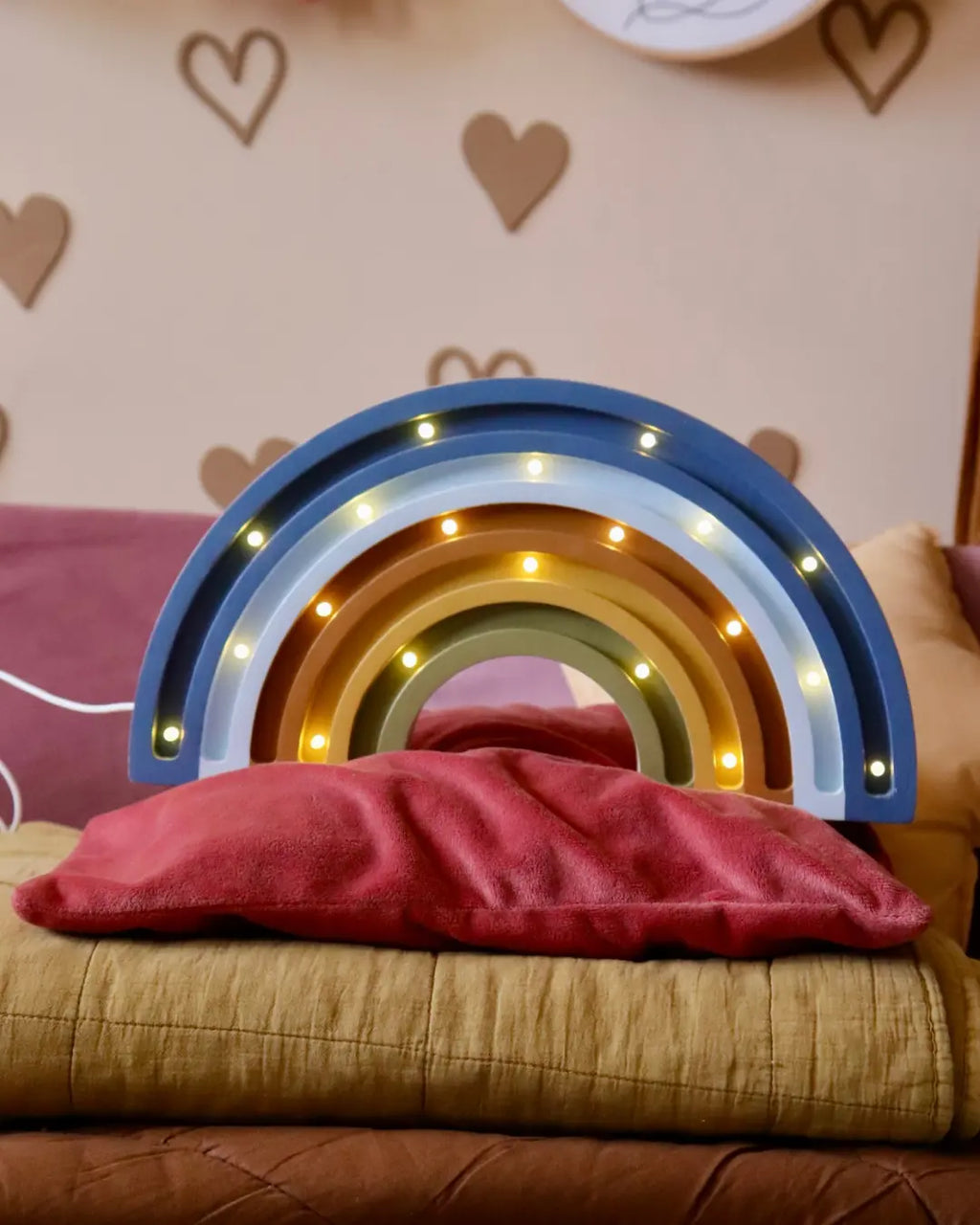 Rainbow | Wooden LED Night Light (Denim)