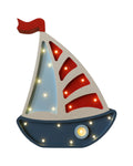 Sailboat | Wooden LED Night Light (Denim)
