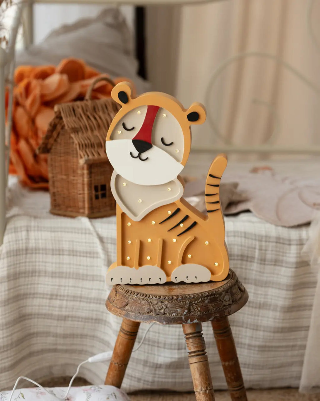 Tiger | Wooden LED Night Light for Kids