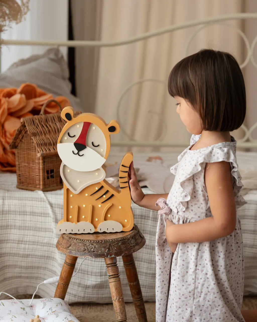 Tiger | Wooden LED Night Light for Kids