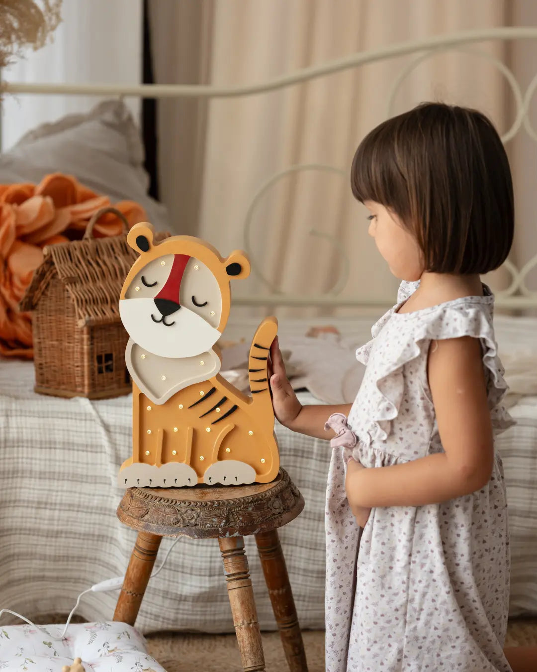 Tiger | Wooden LED Night Light for Kids