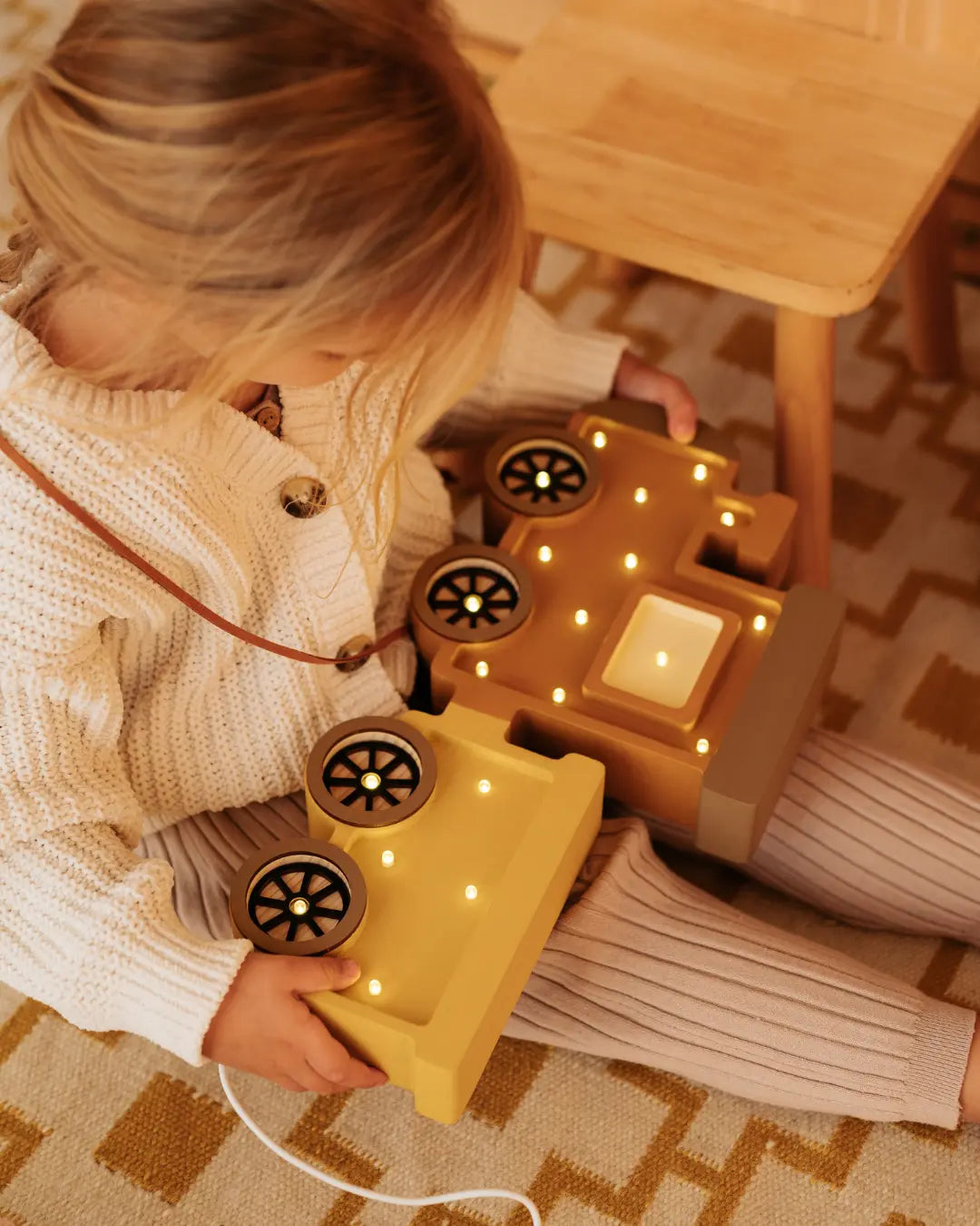 Train| Wooden LED Night Light (Yellow)