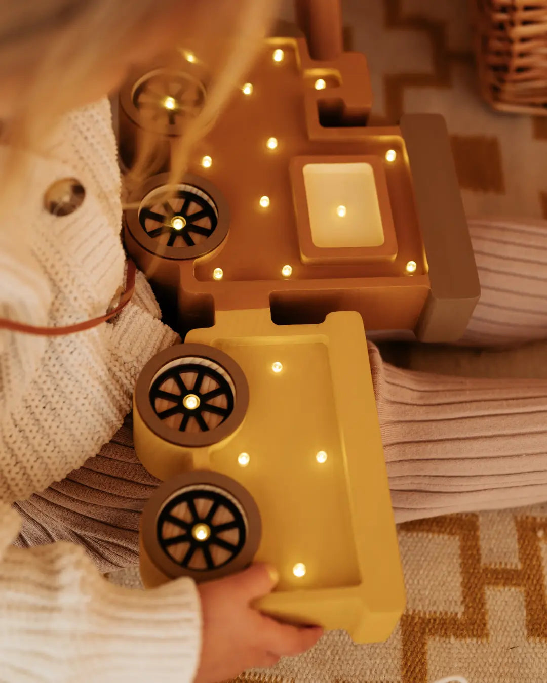 Train| Wooden LED Night Light (Yellow)