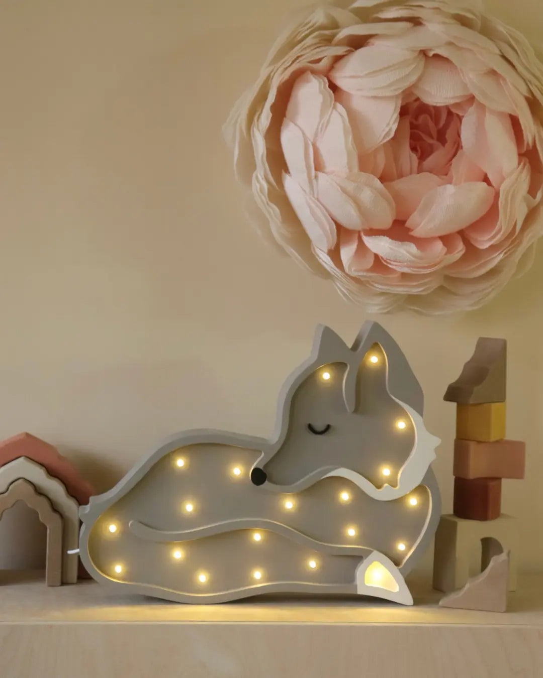 Wolf | Wooden LED Night Light