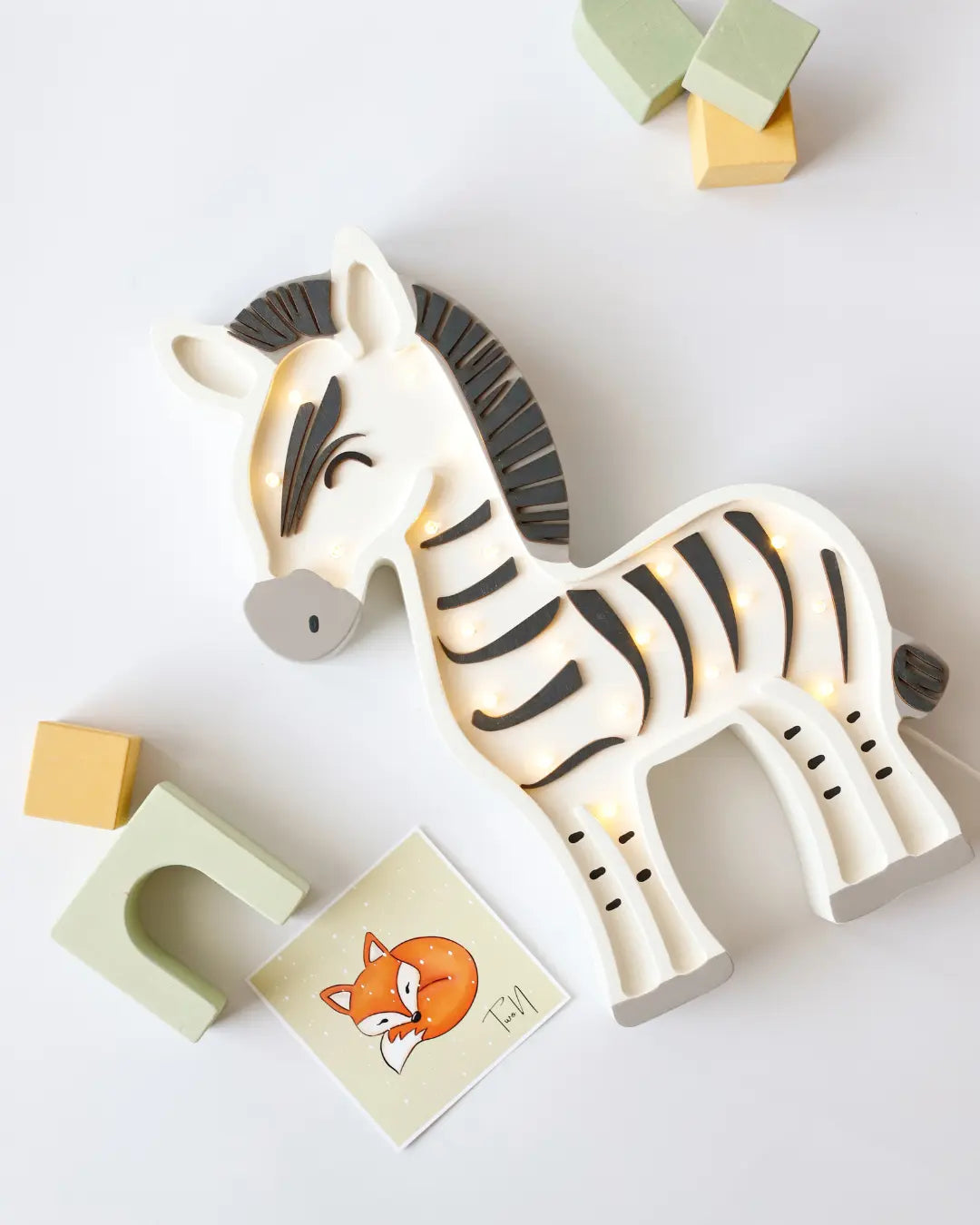 Zebra | Wooden LED Night Light for Kids