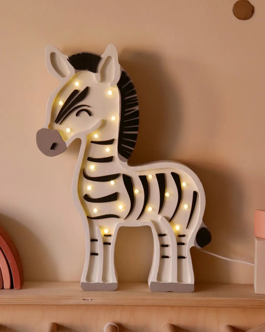 Zebra | Wooden LED Night Light for Kids