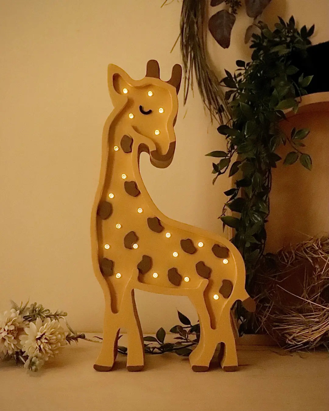Giraffe | Wooden LED Night Light (Yellow)
