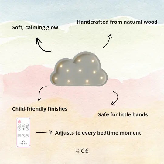 Cloud | Mini Wooden Night Light for Kids