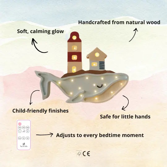Whale | Wooden LED Night Light