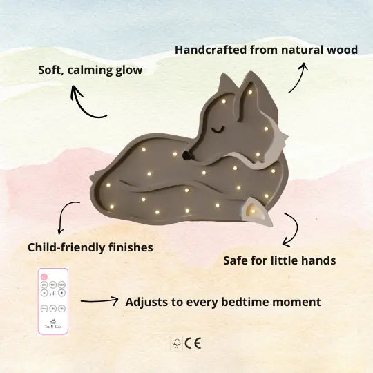 Wolf | Wooden LED Night Light