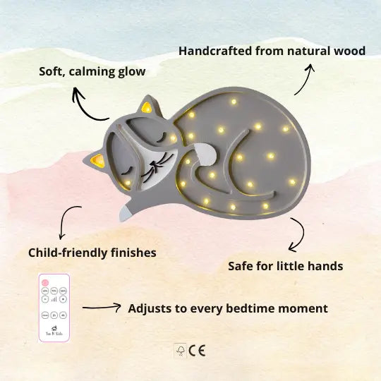 Cat | Wooden LED Night Light