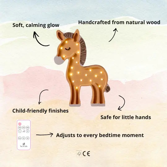 Horse | Wooden LED Night Light for Kids