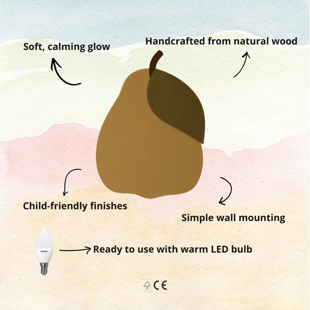 Quince | Wooden Wall Lamp for Kids’ Room