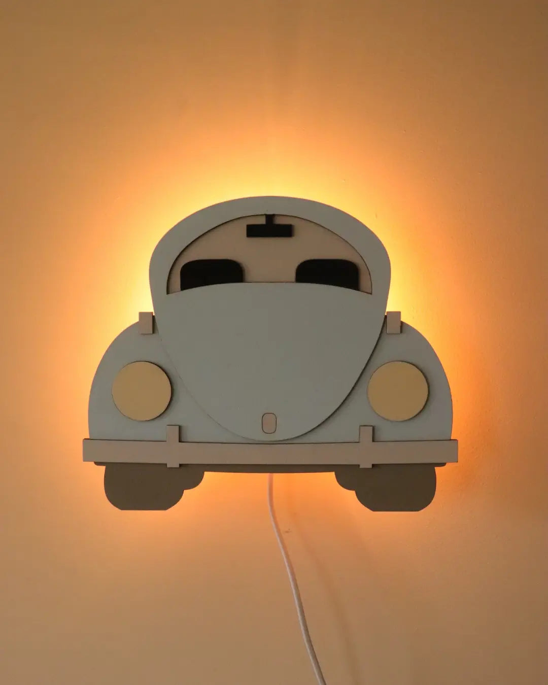 Car | Wooden Wall Lamp for Kids’ Room