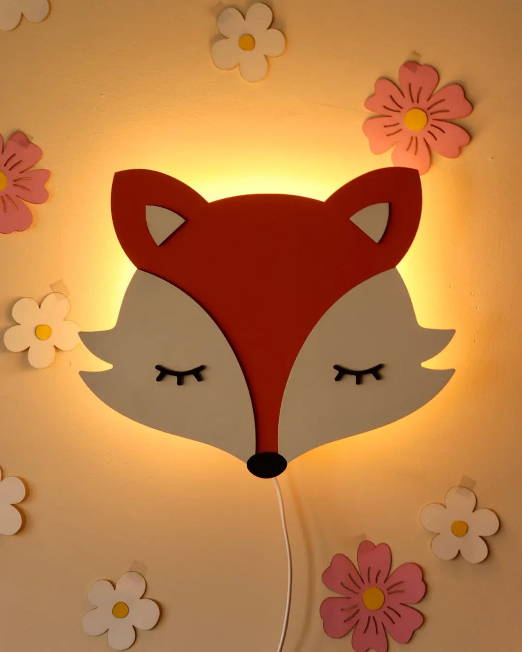 Fox | Wooden Wall Lamp for Kids’ Room