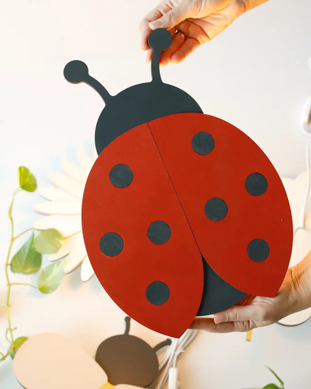 Ladybug | Wooden Wall Lamp for Kids’ Room