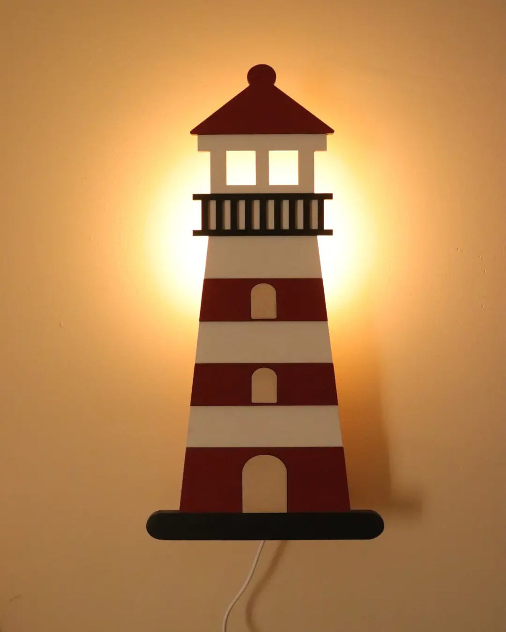 Lighthouse | Wooden Wall Lamp for Kids’ Room