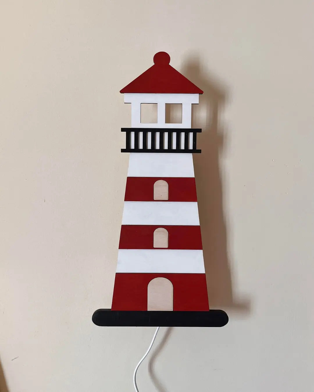 Lighthouse | Wooden Wall Lamp for Kids’ Room