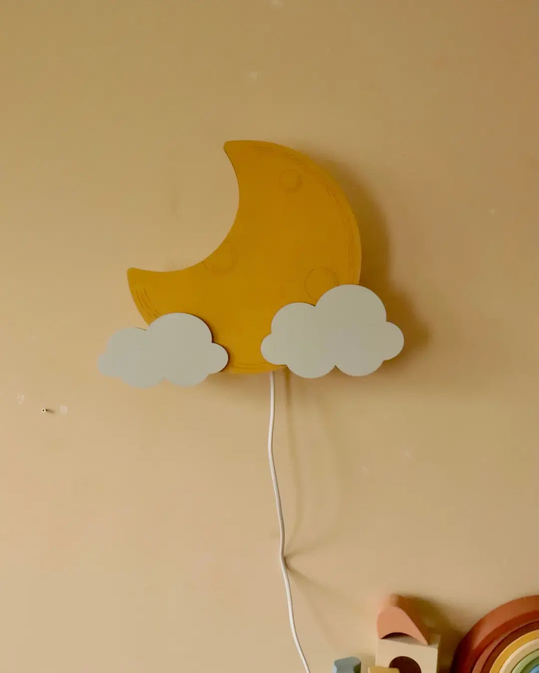 Moon | Wooden Wall Lamp for Kids’ Room