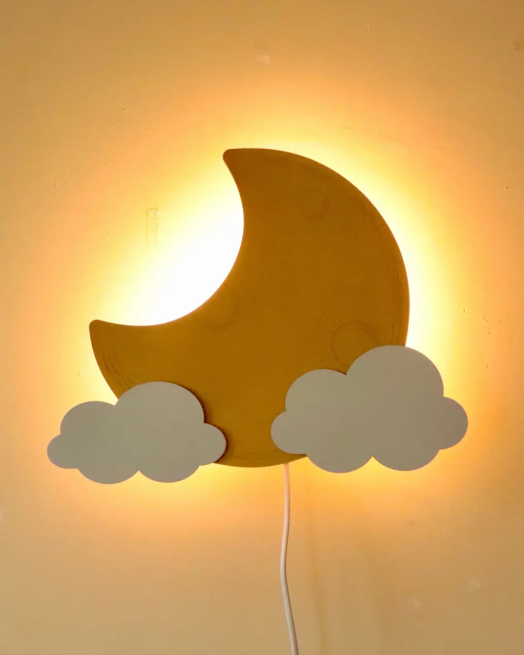 Moon | Wooden Wall Lamp for Kids’ Room