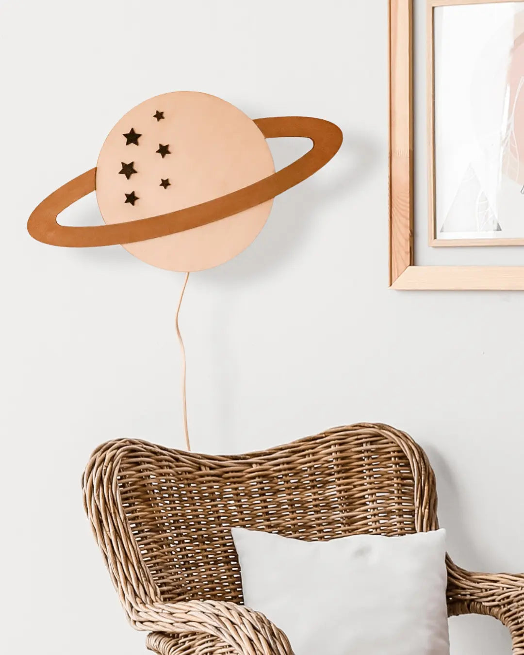 Saturn | Wooden Wall Lamp for Kids’ Room