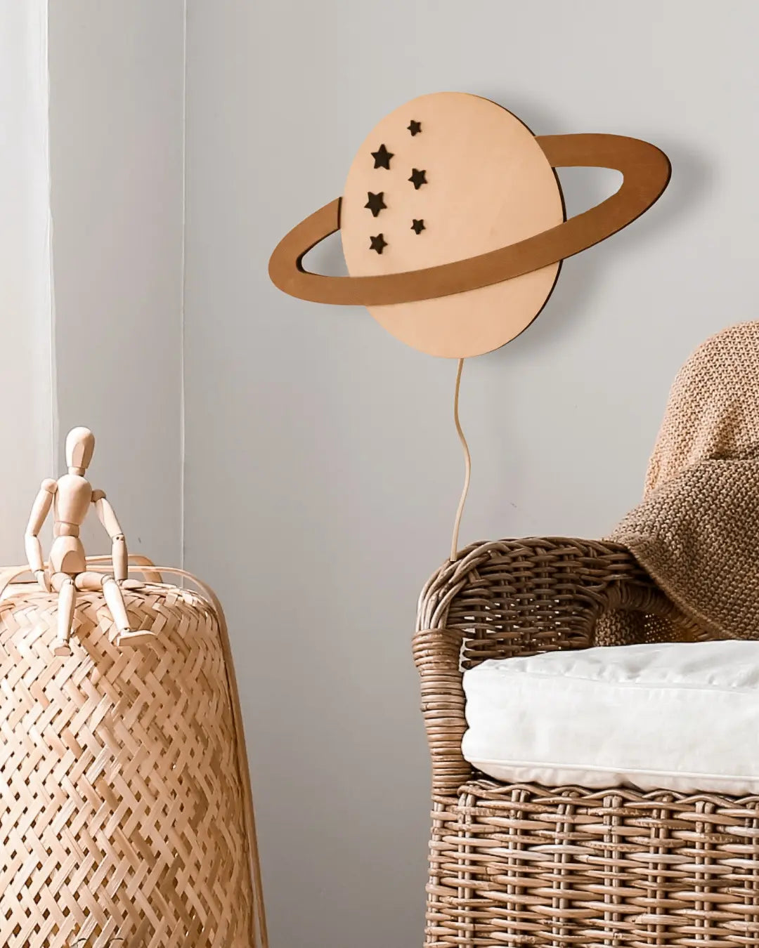 Saturn | Wooden Wall Lamp for Kids’ Room